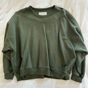 The GREAT. Forest Green Sweatshirt